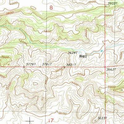 United States Geological Survey Beulah, WY-SD (1984, 24000-Scale) digital map