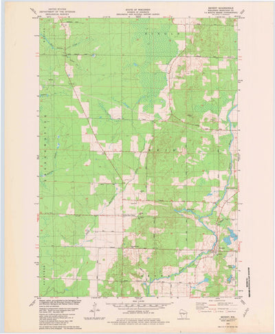 United States Geological Survey Bevent, WI (1982, 24000-Scale) digital map