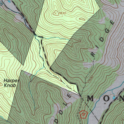 United States Geological Survey Beverly East, WV (1995, 24000-Scale) digital map