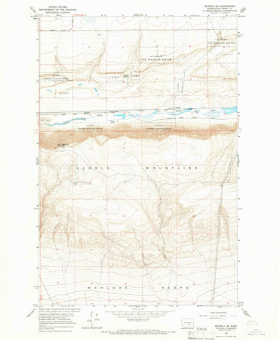 United States Geological Survey Beverly SE, WA (1965, 24000-Scale) digital map