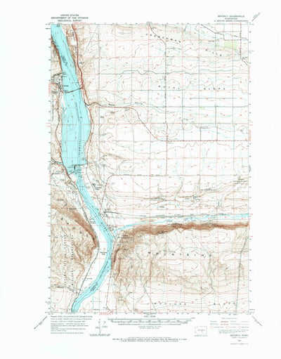 United States Geological Survey Beverly, WA (1965, 62500-Scale) digital map