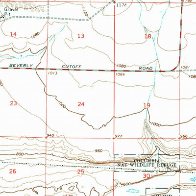 United States Geological Survey Beverly, WA (1965, 62500-Scale) digital map