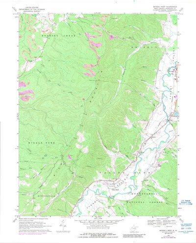 United States Geological Survey Beverly West, WV (1968, 24000-Scale) digital map