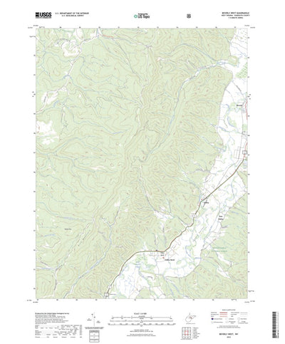 United States Geological Survey Beverly West, WV (2023, 24000-Scale) digital map