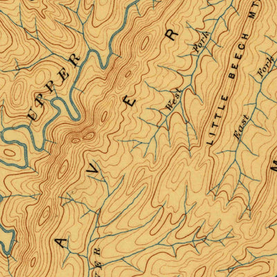 United States Geological Survey Beverly, WV-VA (1892, 125000-Scale) digital map