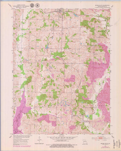 United States Geological Survey Bevier South, MO (1953, 24000-Scale) digital map