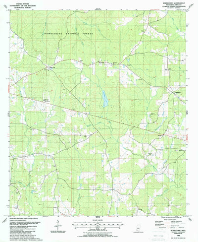 United States Geological Survey Bewelcome, MS (1988, 24000-Scale) digital map
