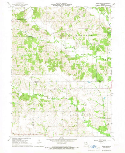 United States Geological Survey Bible Grove, MO (1966, 24000-Scale) digital map