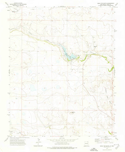 United States Geological Survey Bible Top Butte, NM (1972, 24000-Scale) digital map