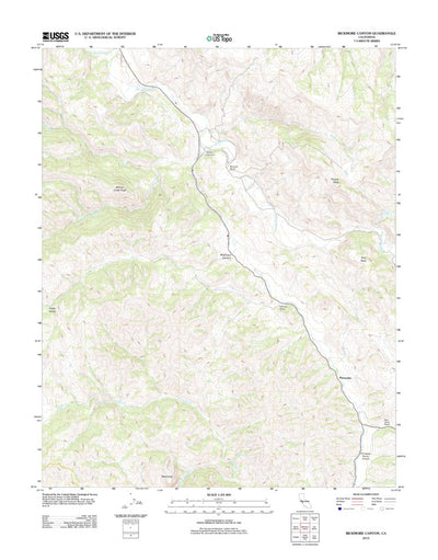 United States Geological Survey Bickmore Canyon, CA (2012, 24000-Scale) digital map