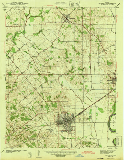 United States Geological Survey Bicknell, IN (1943, 24000-Scale) digital map