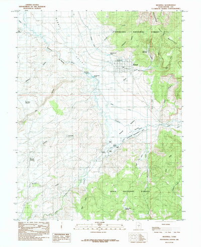 United States Geological Survey Bicknell, UT (1985, 24000-Scale) digital map