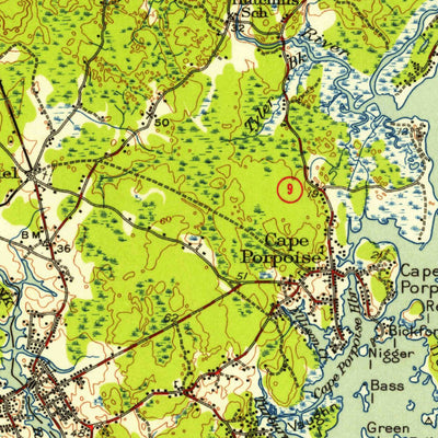 United States Geological Survey Biddeford, ME (1941, 62500-Scale) digital map