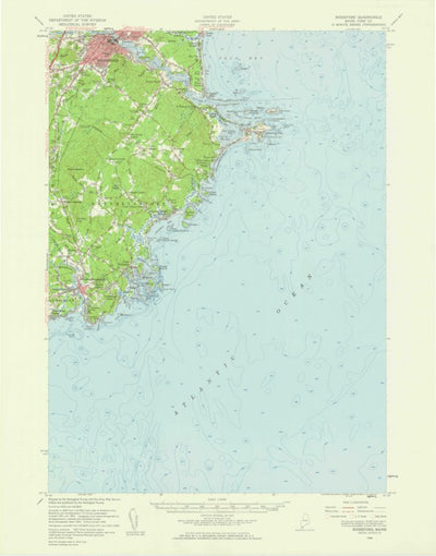 United States Geological Survey Biddeford, ME (1956, 62500-Scale) digital map