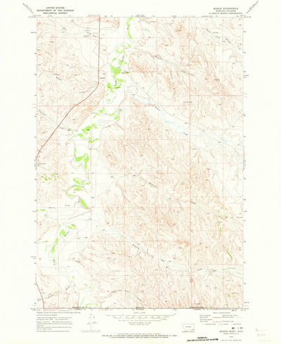 United States Geological Survey Biddle, MT-WY (1970, 24000-Scale) digital map