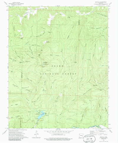 United States Geological Survey Bidville, AR (1973, 24000-Scale) digital map