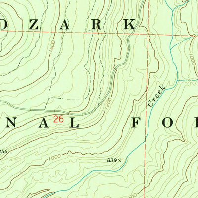 United States Geological Survey Bidville, AR (1973, 24000-Scale) digital map