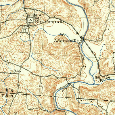 United States Geological Survey Bidwell, OH (1906, 62500-Scale) digital map