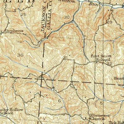United States Geological Survey Bidwell, OH (1906, 62500-Scale) digital map