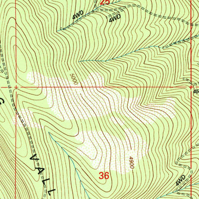 United States Geological Survey Bieber, CA (1993, 24000-Scale) digital map