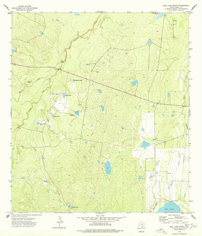 United States Geological Survey Biel Lake North, TX (1973, 24000-Scale) digital map