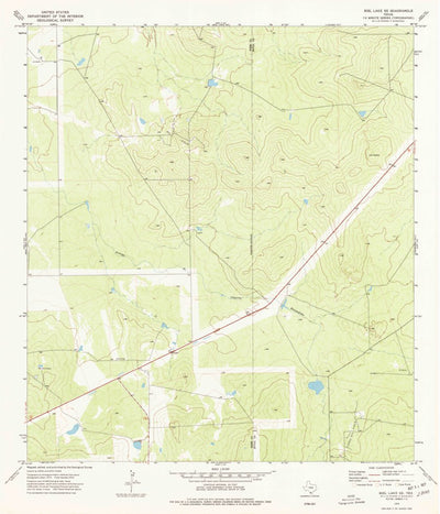 United States Geological Survey Biel Lake SE, TX (1974, 24000-Scale) digital map