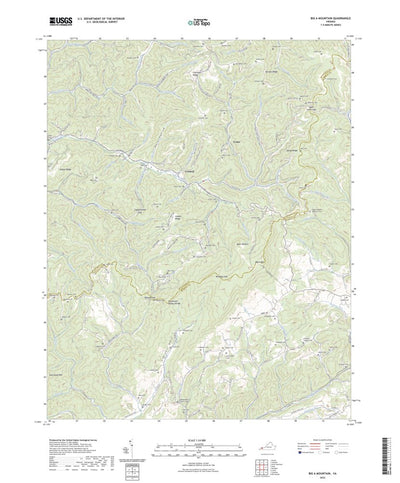 United States Geological Survey Big A Mountain, VA (2022, 24000-Scale) digital map