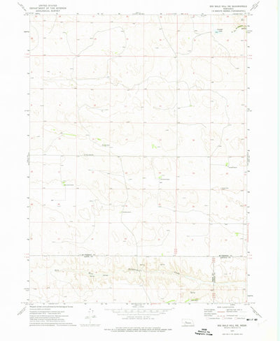 United States Geological Survey Big Bald Hill NE, NE (1972, 24000-Scale) digital map