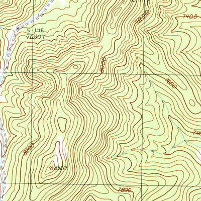 United States Geological Survey Big Bald Mountain, NV (1990, 24000-Scale) digital map