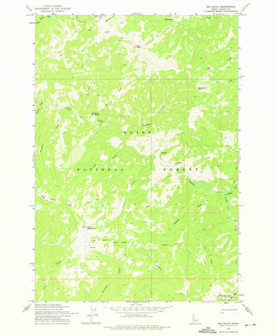 United States Geological Survey Big Baldy, ID (1973, 24000-Scale) digital map