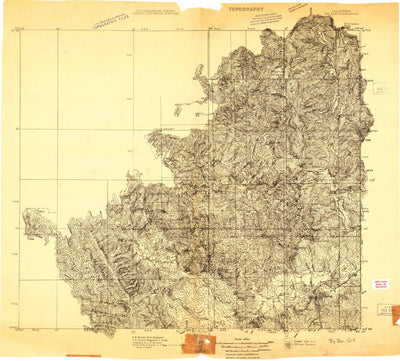 United States Geological Survey Big Bar And Vicinity, CA (1909, 96000-Scale) digital map