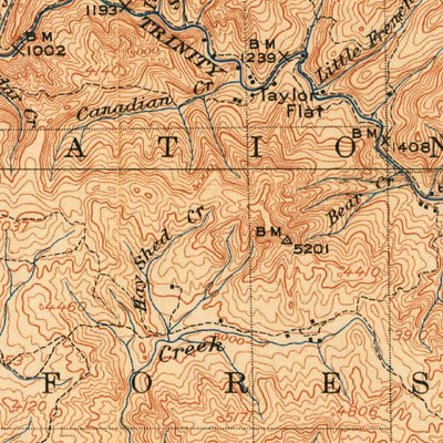 United States Geological Survey Big Bar And Vicinity, CA (1915, 250000-Scale) digital map