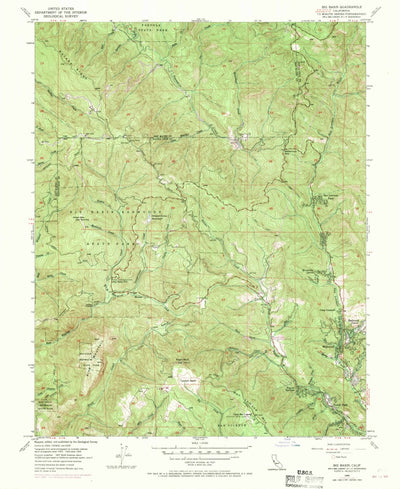 United States Geological Survey Big Basin, CA (1955, 24000-Scale) digital map