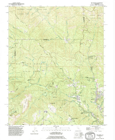 United States Geological Survey Big Basin, CA (1991, 24000-Scale) digital map
