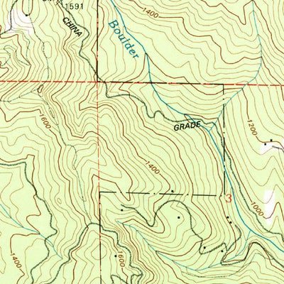 United States Geological Survey Big Basin, CA (1991, 24000-Scale) digital map