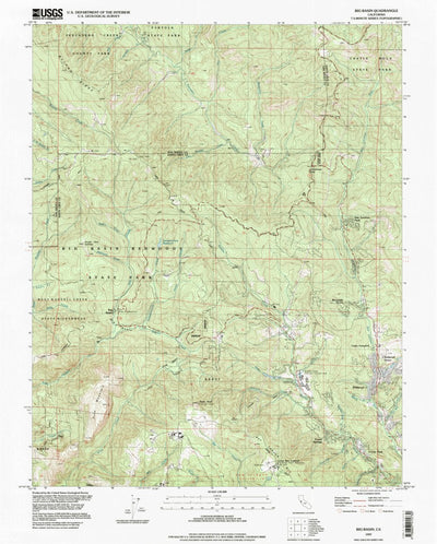 United States Geological Survey Big Basin, CA (1997, 24000-Scale) digital map
