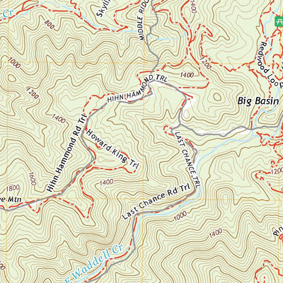 United States Geological Survey Big Basin, CA (2021, 24000-Scale) digital map