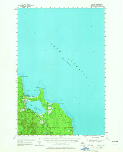 United States Geological Survey Big Bay, MI (1954, 62500-Scale) digital map