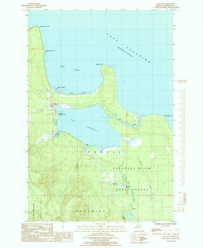 United States Geological Survey Big Bay, MI (1985, 24000-Scale) digital map