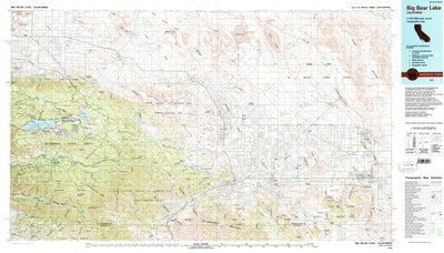 United States Geological Survey Big Bear Lake, CA (1982, 100000-Scale) digital map
