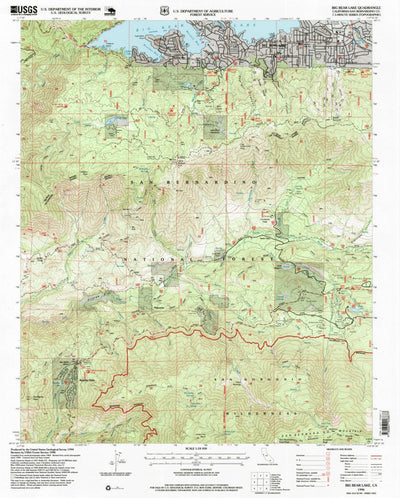 United States Geological Survey Big Bear Lake, CA (1996, 24000-Scale) digital map