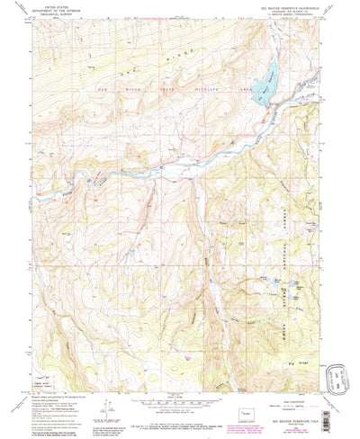 United States Geological Survey Big Beaver Reservoir, CO (1966, 24000-Scale) digital map