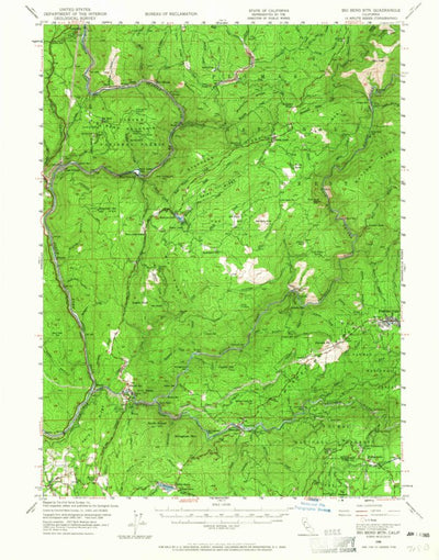 United States Geological Survey Big Bend, CA (1948, 62500-Scale) digital map