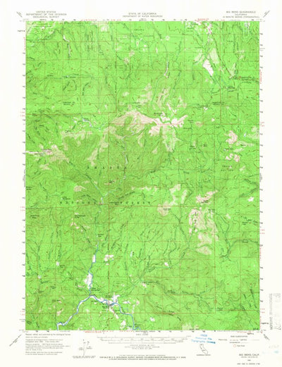 United States Geological Survey Big Bend, CA (1961, 62500-Scale) digital map
