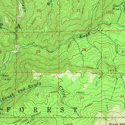United States Geological Survey Big Bend, CA (1961, 62500-Scale) digital map