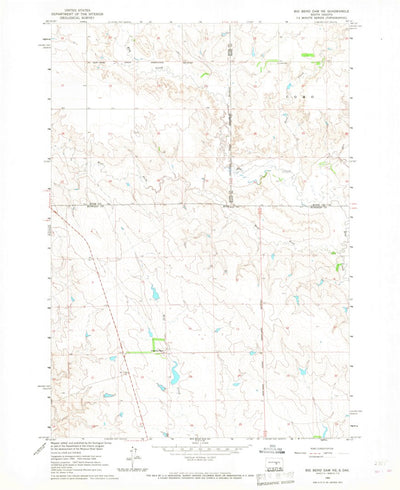 United States Geological Survey Big Bend Dam NE, SD (1966, 24000-Scale) digital map
