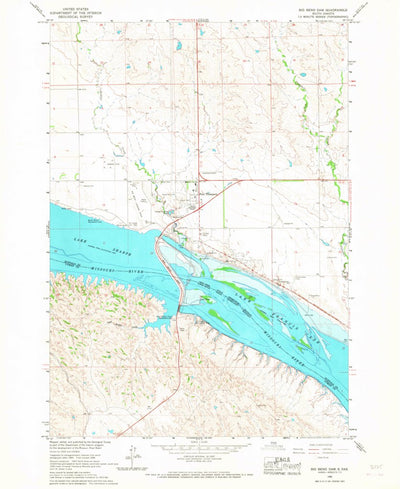 United States Geological Survey Big Bend Dam, SD (1966, 24000-Scale) digital map