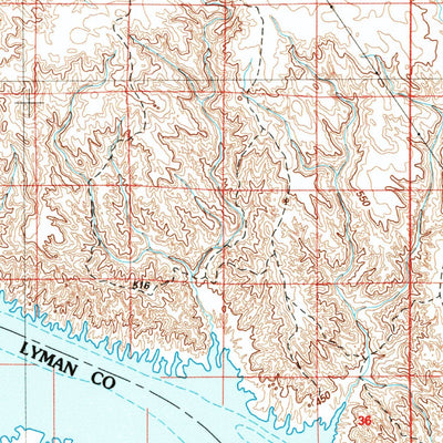 United States Geological Survey Big Bend Dam, SD (1985, 100000-Scale) digital map