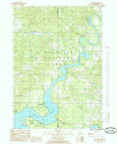 United States Geological Survey Big Bend, MI (1985, 24000-Scale) digital map