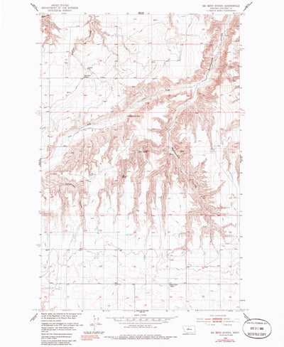 United States Geological Survey Big Bend School, MT (1953, 24000-Scale) digital map